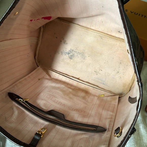 Louis Vuitton Neverful Damier Ebene Rose Ballerine MM - Picture 8 of 11